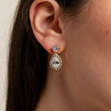Club Classic Crystal Wedding Earrings in Gold