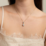 Club Classic Crystal Wedding Necklace in Gold photo 4