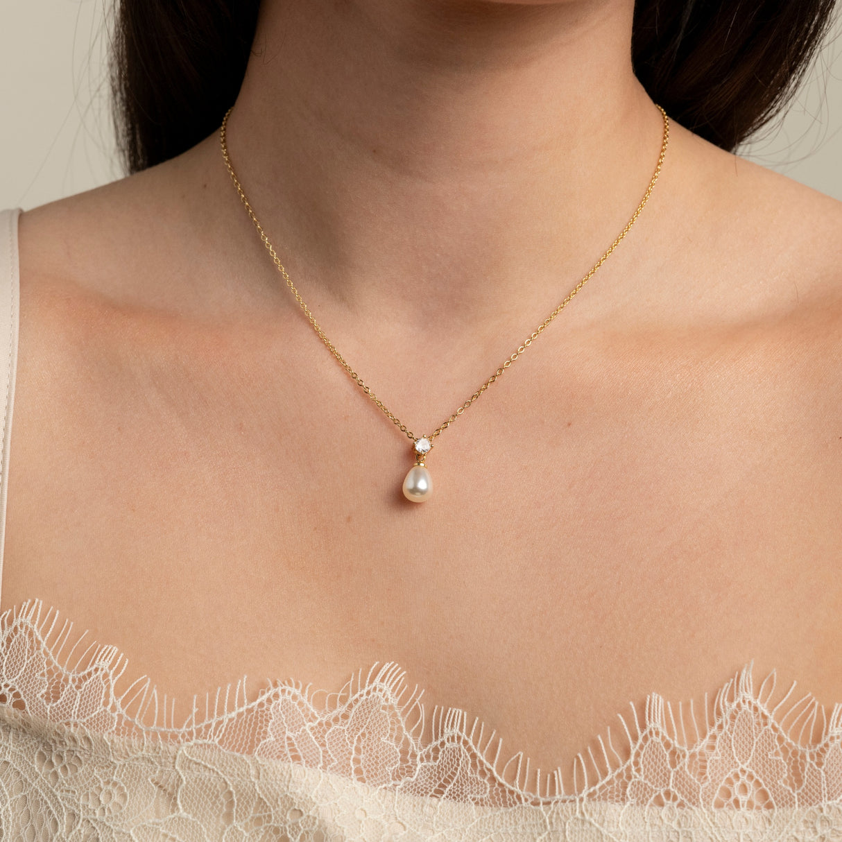 Eclipse Pearl and Crystal Bridal Wedding Jewellery Set / Gold