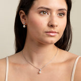 Eclipse Pearl and Crystal Bridal Wedding Jewellery Set in Silver