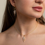 Fearne Crystal Wedding Necklace / Gold