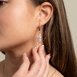 Fearne Crystal Wedding Earrings / Rose Gold
