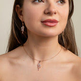 Fearne Crystal Wedding Jewellery Set / Rose Gold