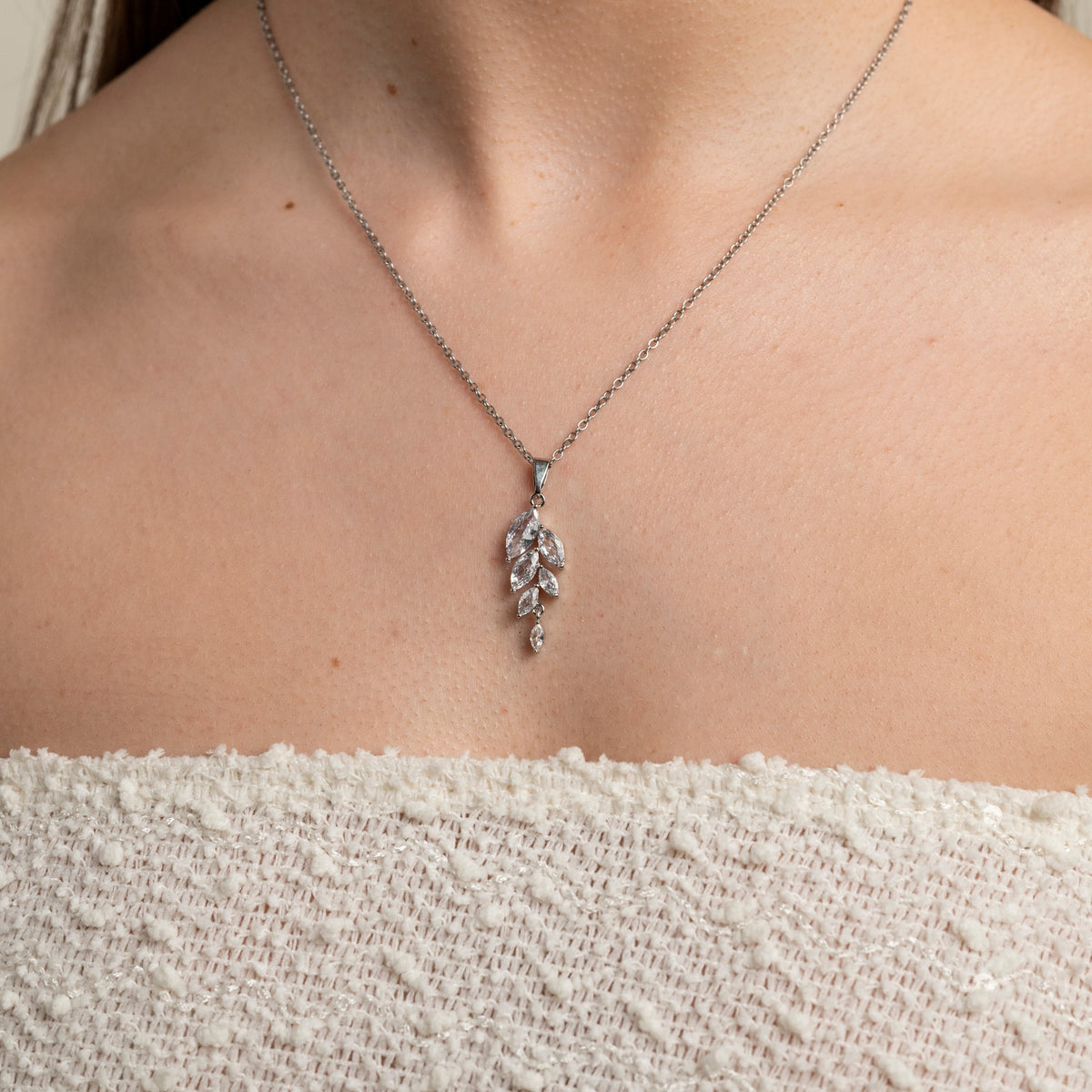 Fearne Crystal Wedding Jewellery Set / Silver