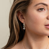 Fliss Pearl and Crystal Bridal Earrings / Gold