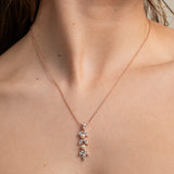 Fliss Pearl and Crystal Necklace / Rose Gold