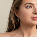 Fliss Pearl and Crystal Bridal Earrings / Silver