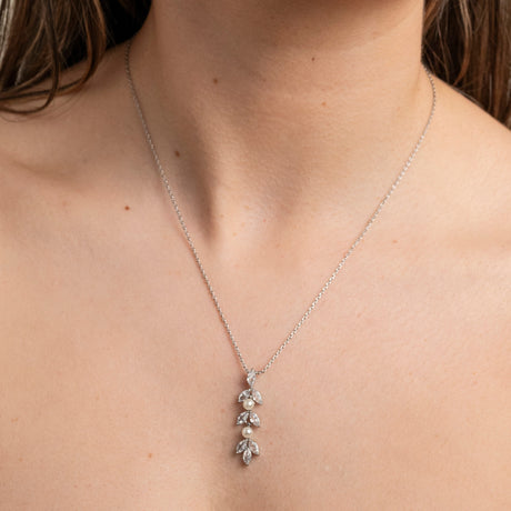 Fliss Pearl and Crystal Wedding Jewellery Set / Silver