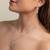 Fliss Pearl and Crystal Wedding Jewellery Set / Silver