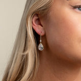 Jessica Crystal Drop Wedding Earrings in Gold photo 7