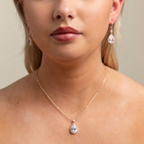 Jessica Crystal Drop Wedding Earrings in Gold photo 6