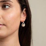 Jude Pearl and Crystal Wedding Earrings / Gold