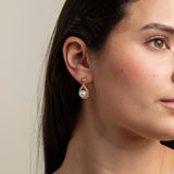 Jude Pearl and Crystal Wedding Earrings / Gold