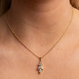 Lily Crystal Bridal Wedding Necklace in Gold