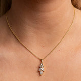 Lily Crystal Bridal Wedding Necklace in Gold