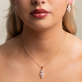 Lily Crystal Bridal Jewellery Set in Rose Gold photo 9