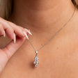 Lily Crystal Bridal Wedding Necklace in Silver