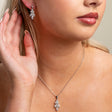 Lily Crystal Bridal Jewellery Set in Silver