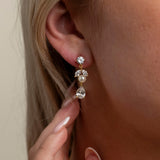 Lucia Pearl and Crystal Earrings / Gold
