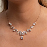 Lucia Pearl and Crystal Bridal Jewellery Set / Rose Gold