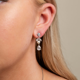 Lucia Pearl and Crystal Bridal Jewellery Set / Silver
