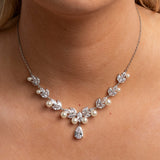Lucia Pearl and Crystal Bridal Jewellery Set / Silver