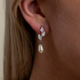 Olivia Pearl and Crystal Wedding Jewellery Set in Silver photo 4