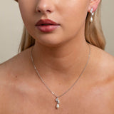 Olivia Pearl and Crystal Wedding Jewellery Set in Silver photo 13
